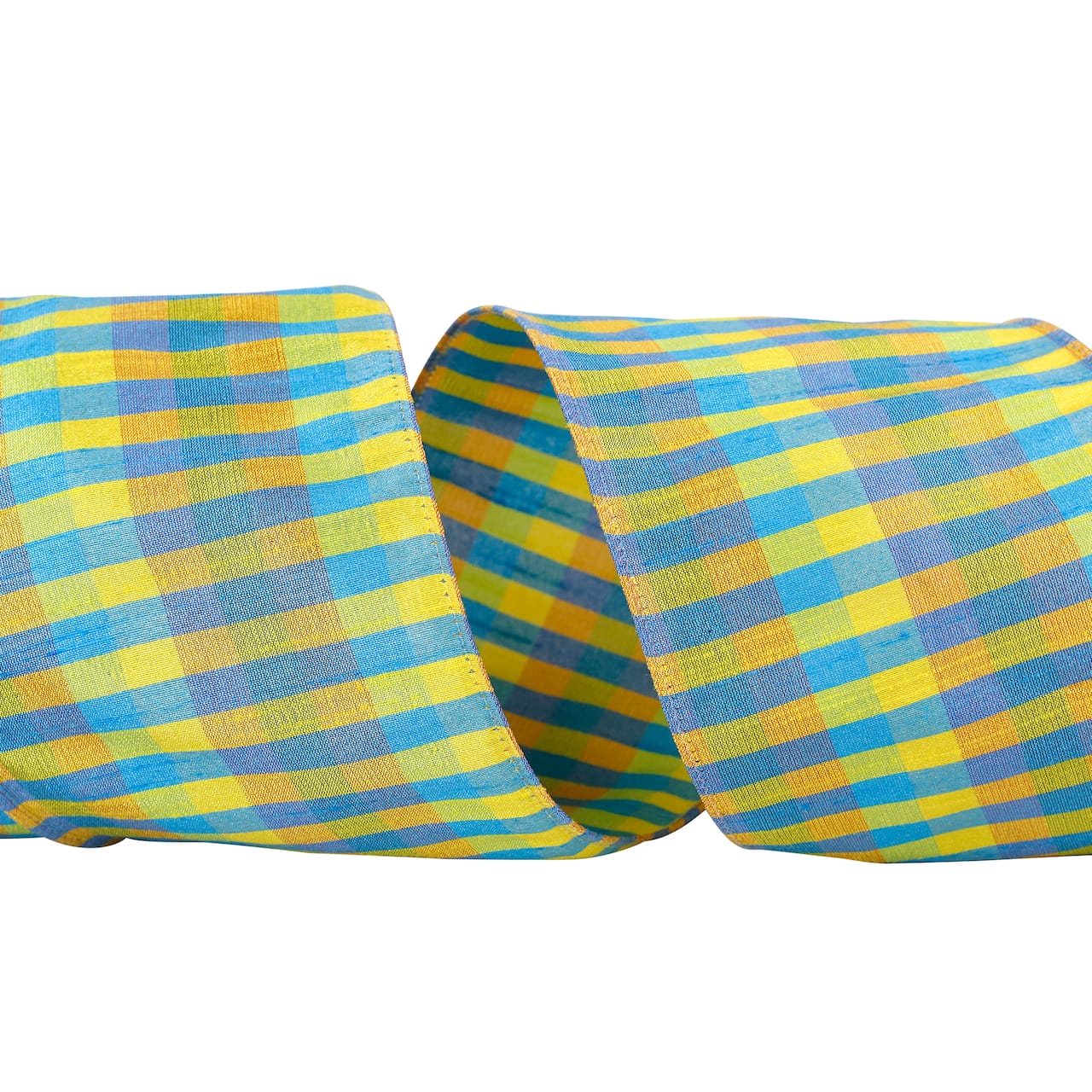 JAM Paper 4" x 10yd. Wired Plaid Dupioni Sally Ribbon